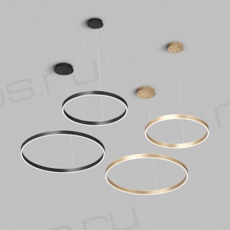 Светильник подвесной RAYDIA, 60 Вт, 3000–4000К, ?800?1500 мм, металл+акрил, черный, свет вверх/вниз