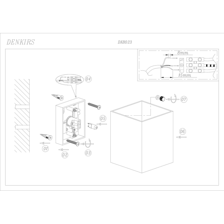 DK8023-WH Бра настенное IP20, G9, 40 Вт, белый, алюминий