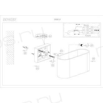 Бра DK8024-BK Denkirs