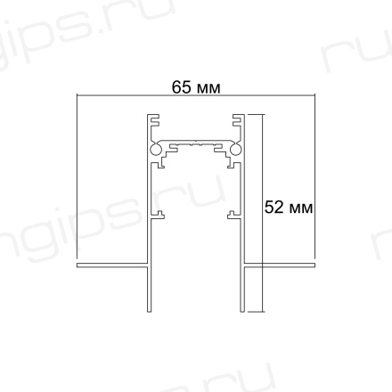 Встраиваемый магнитный трековый шинопровод MAGNET AM 402-2М LL-20C