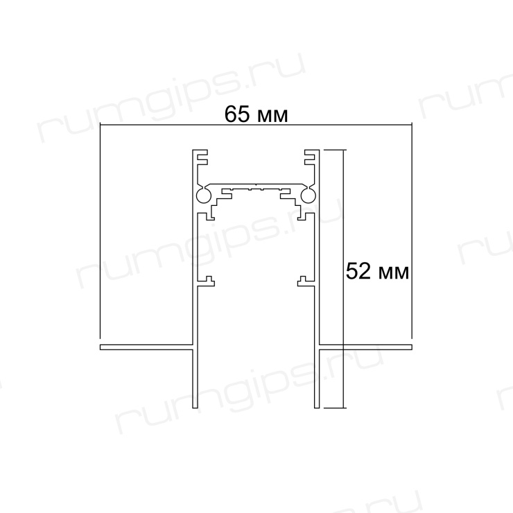 Встраиваемый магнитный трековый шинопровод MAGNET AM 402-3М LL-20C