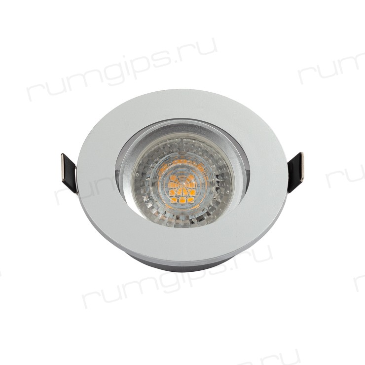 DK3020-CM Встраиваемый светильник, IP 20, 10 Вт, GU5.3, LED, серый, пластик