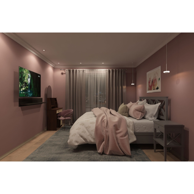 DK3021-CM Встраиваемый светильник, IP 20, 10 Вт, GU5.3, LED, серый, пластик