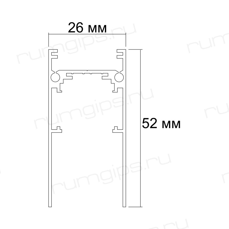 Накладной магнитный трековый шинопровод MAGNET AM 401-2M LL-20B WH