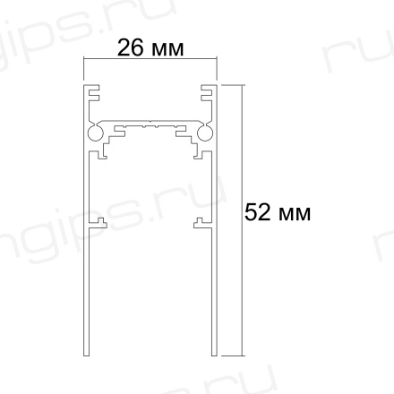 Накладной магнитный трековый шинопровод MAGNET AM 401-3M LL-20B WH