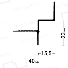 Профиль FLEXY GIPPS Euro 01/ Fly 01 (8900) черный