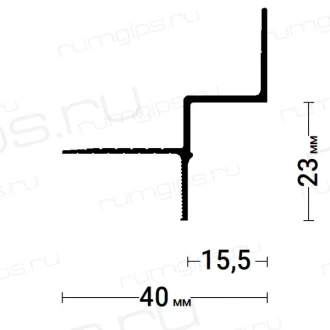 Профиль FLEXY GIPPS Euro 01/ Fly 01 (8900) черный