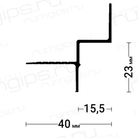 Профиль FLEXY GIPPS Euro 01/ Fly 01 (8900) черный