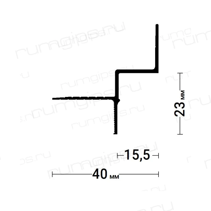 Профиль FLEXY GIPPS Euro 01/ Fly 01 (8900) черный
