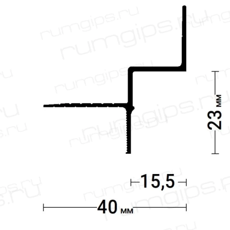 Профиль FLEXY GIPPS Euro 01/ Fly 01 (8900) черный