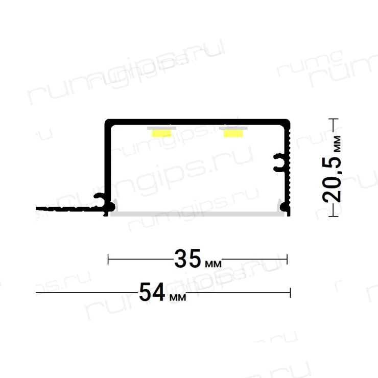 Профиль FLEXY GIPPS Kontur 01 (8607)