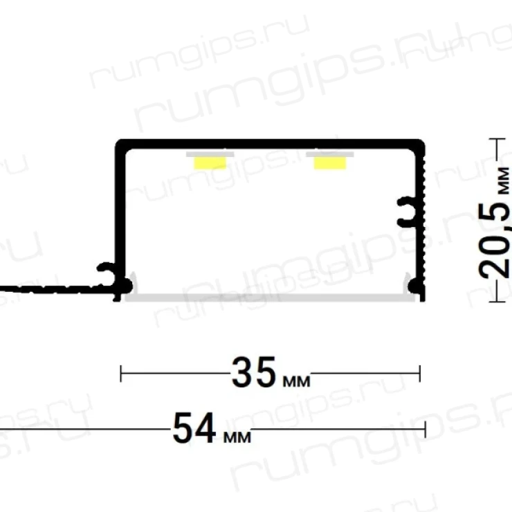 Профиль FLEXY GIPPS Kontur 01 (8607)