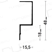 Профиль FLEXY GIPPS Euro 02/ Fly 02 (8710) черный