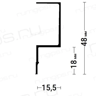 Профиль FLEXY GIPPS Euro 02/ Fly 02 (8710) черный