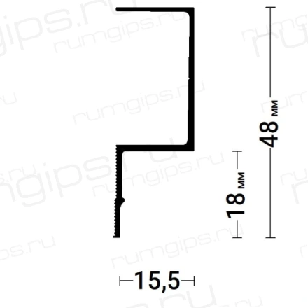 Профиль FLEXY GIPPS Euro 02/ Fly 02 (8710) черный