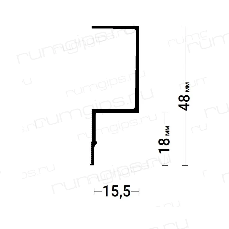 Профиль FLEXY GIPPS Euro 02/ Fly 02 (8710) черный