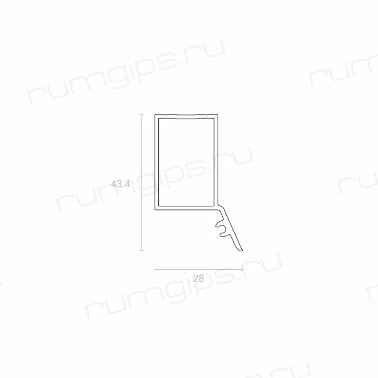 Профиль KRAAB GIPPS UMBRA конструкционный, 2м