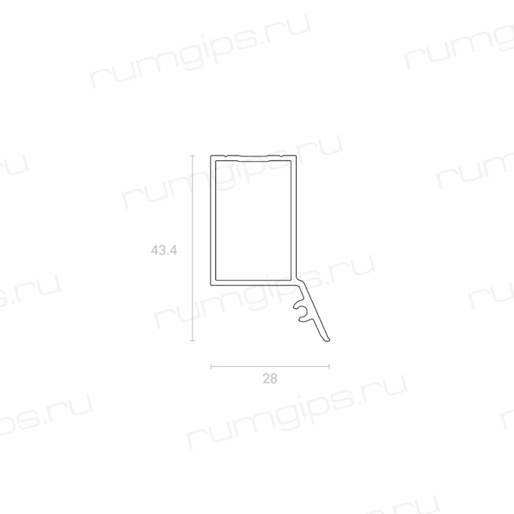 Профиль KRAAB GIPPS UMBRA конструкционный, 2м