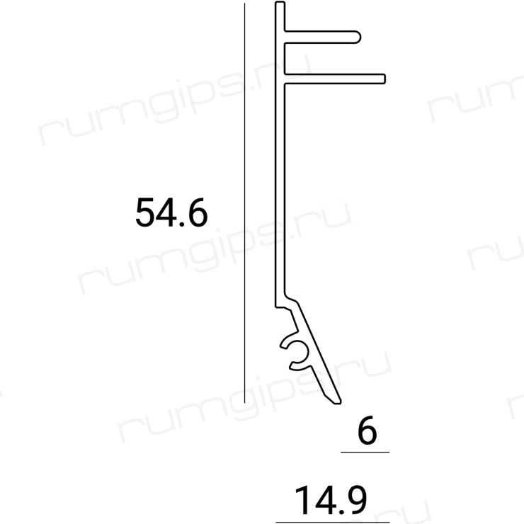 Теневой профиль UMBRA, 2 м