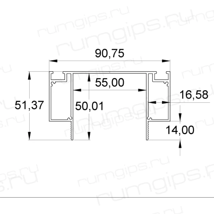 Профиль НЛ 50 (2м)