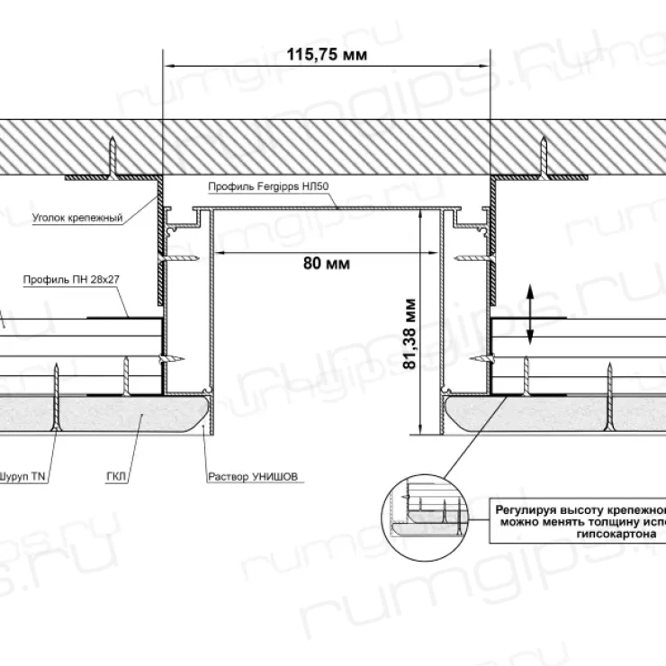 Профиль НС 80 (2м)