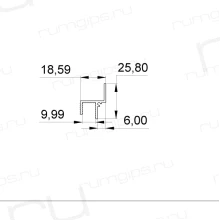 Теневой профиль ТП 6 (2м)