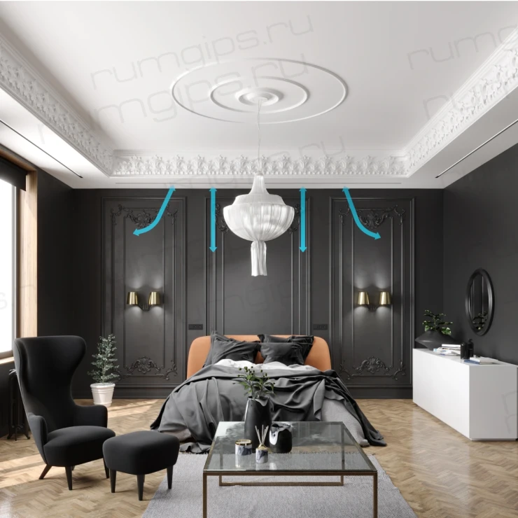 Щелевой диффузор под ГКЛ OPTIMA SLOTT5 + размер 24х1000 ( 2 патрубка 204х60)
