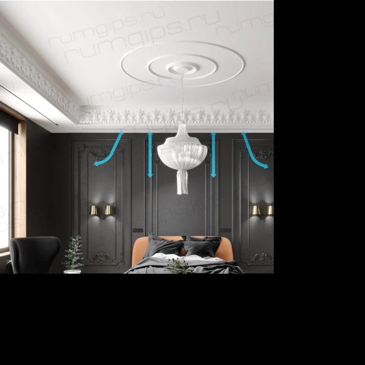 Щелевой диффузор под ГКЛ OPTIMA SLOTT5 + размер 24х2000 ( 4 патрубка 204х60)