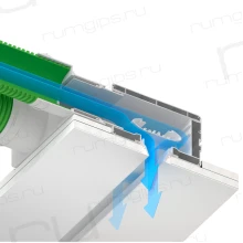 Щелевой диффузор под ГКЛ OPTIMA SLOTT5 + размер 24х700 ( 1 патрубок 204х60) 