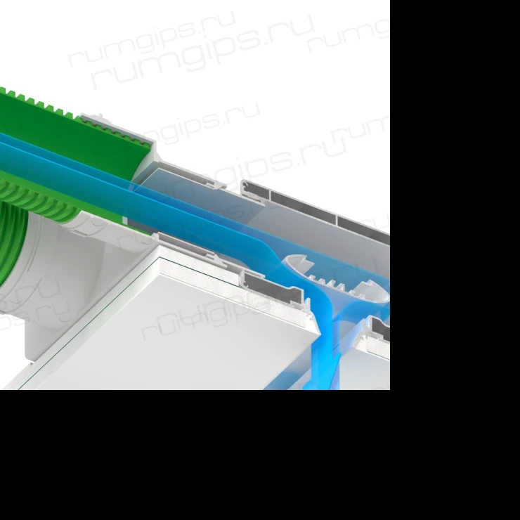 Щелевой диффузор под ГКЛ OPTIMA SLOTT5 + размер 24х700 ( 1 патрубок 204х60) 