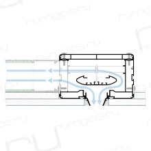 Щелевой диффузор под ГКЛ OPTIMA SLOTT5 + размер 24х700 ( 1 патрубок 204х60) 