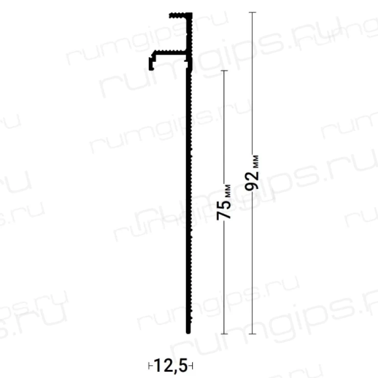 Теневой плинтус  Flexy  PLINTUS 01 с подстветкой (9333)