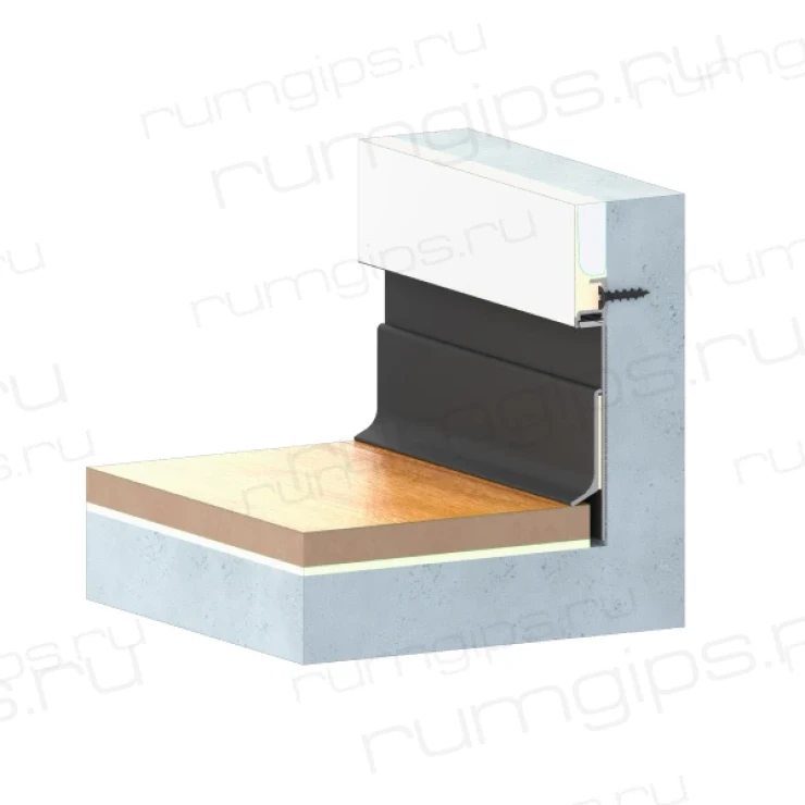 Теневой плинтус  Flexy  PLINTUS 01 с подстветкой (9333)