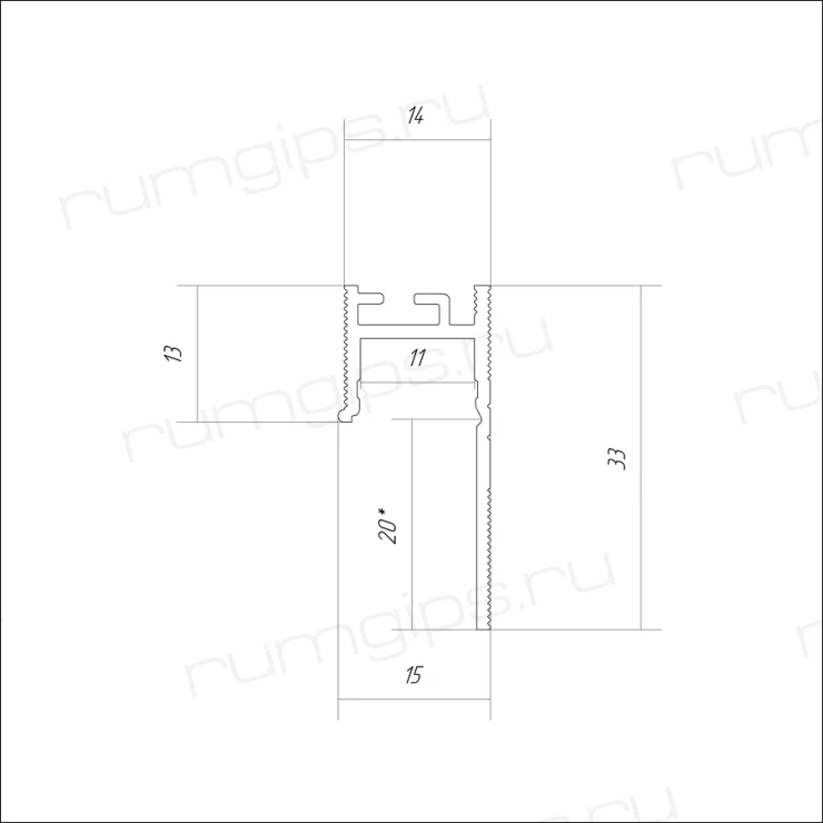 Теневой плинтус с подсветкой RUMGIPS-L