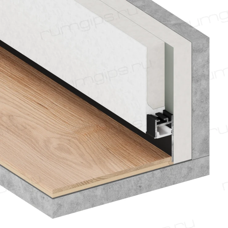 Теневой плинтус с подсветкой RUMGIPS-L