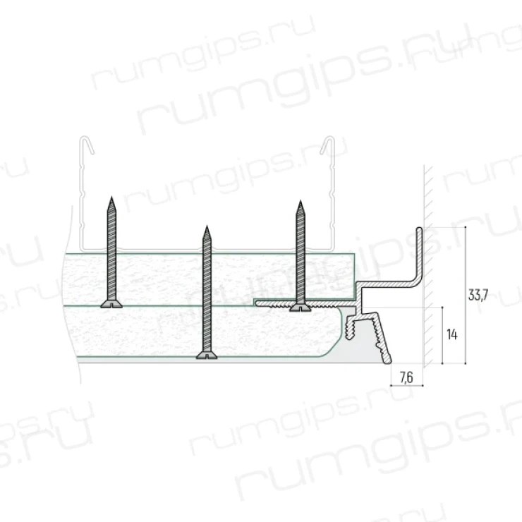 Теневой профиль KRAAB GIPPS