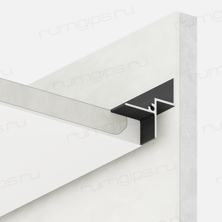 Теневой профиль RUMGIPS-13 черный 2м.