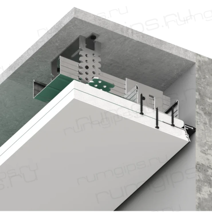 Теневой профиль с демпфером KRAAB GIPPS 3-12