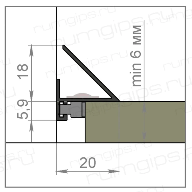 Микроплинтус RUM с подсветкой