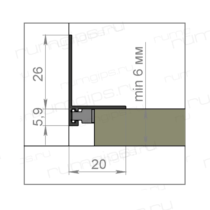 Микроплинтус RUMGIPS-L