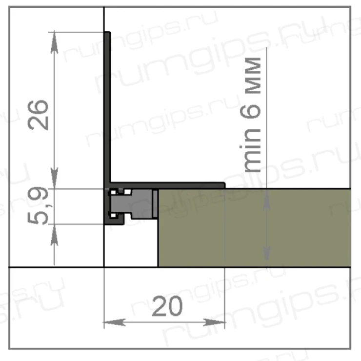 Микроплинтус RUMGIPS-L