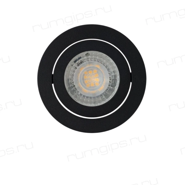 DK2017-BK Встраиваемый светильник, IP 20, 50 Вт, GU10, черный, алюминий