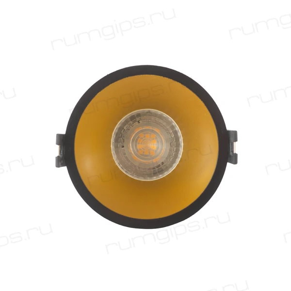 DK3026-BG Встраиваемый светильник, IP 20, 10 Вт, GU5.3, LED, черный/золотой, пластик