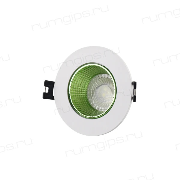 DK3061-WH+GR Встраиваемый светильник, IP 20, 10 Вт, GU5.3, LED, белый/зеленый, пластик