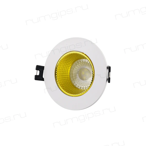 DK3061-WH+YE Встраиваемый светильник, IP 20, 10 Вт, GU5.3, LED, белый/желтый, пластик