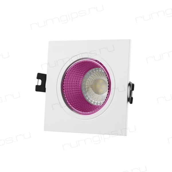 DK3071-WH+PI Встраиваемый светильник, IP 20, 10 Вт, GU5.3, LED, белый/розовый, пластик