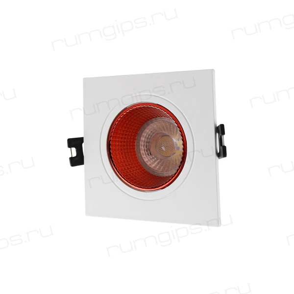 DK3071-WH+RD Встраиваемый светильник, IP 20, 10 Вт, GU5.3, LED, белый/красный, пластик