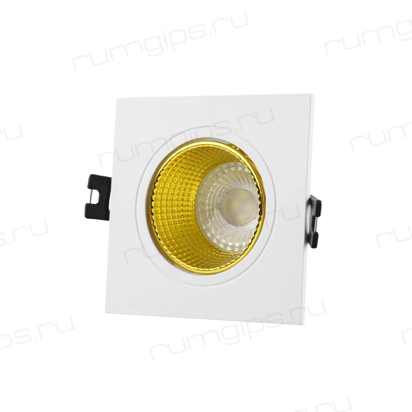 DK3071-WH+YE Встраиваемый светильник, IP 20, 10 Вт, GU5.3, LED, белый/желтый, пластик