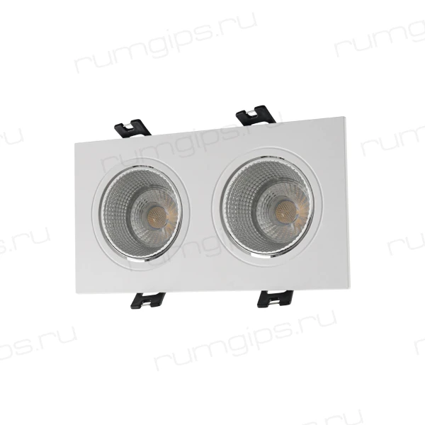 DK3072-WH+CH Встраиваемый светильник, IP 20, 10 Вт, GU5.3, LED, белый/хром, пластик