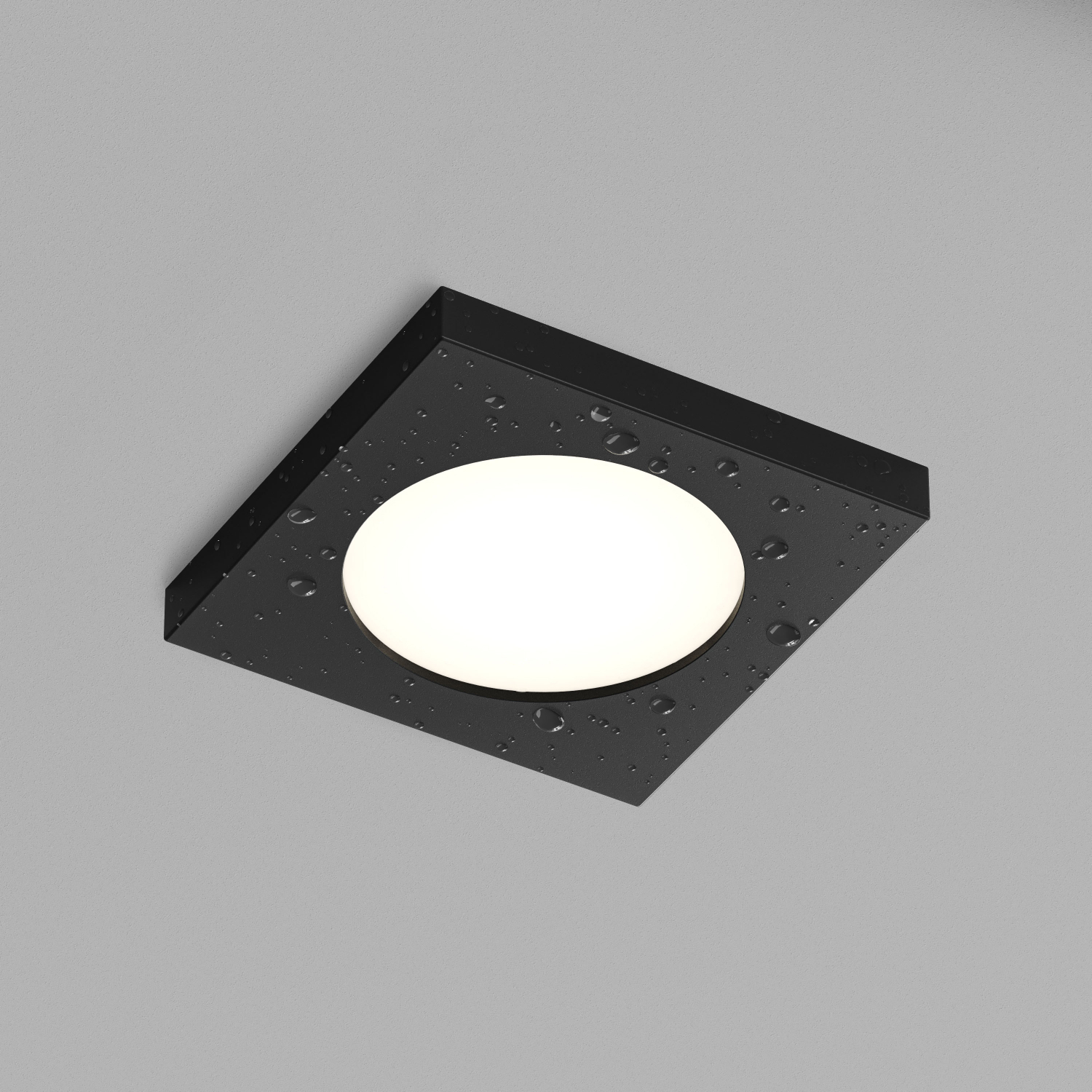 DK3015-BK Встраиваемый светильник влагозащ., IP 44, 50 Вт, GU10, черный, алюминий